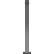 Ornamental bollard | steel tube 70 x 70 mm | series 473B | stationary, to be fixed by plugswith base plate 100 x 150 mm | without lock | with 2 eyelets